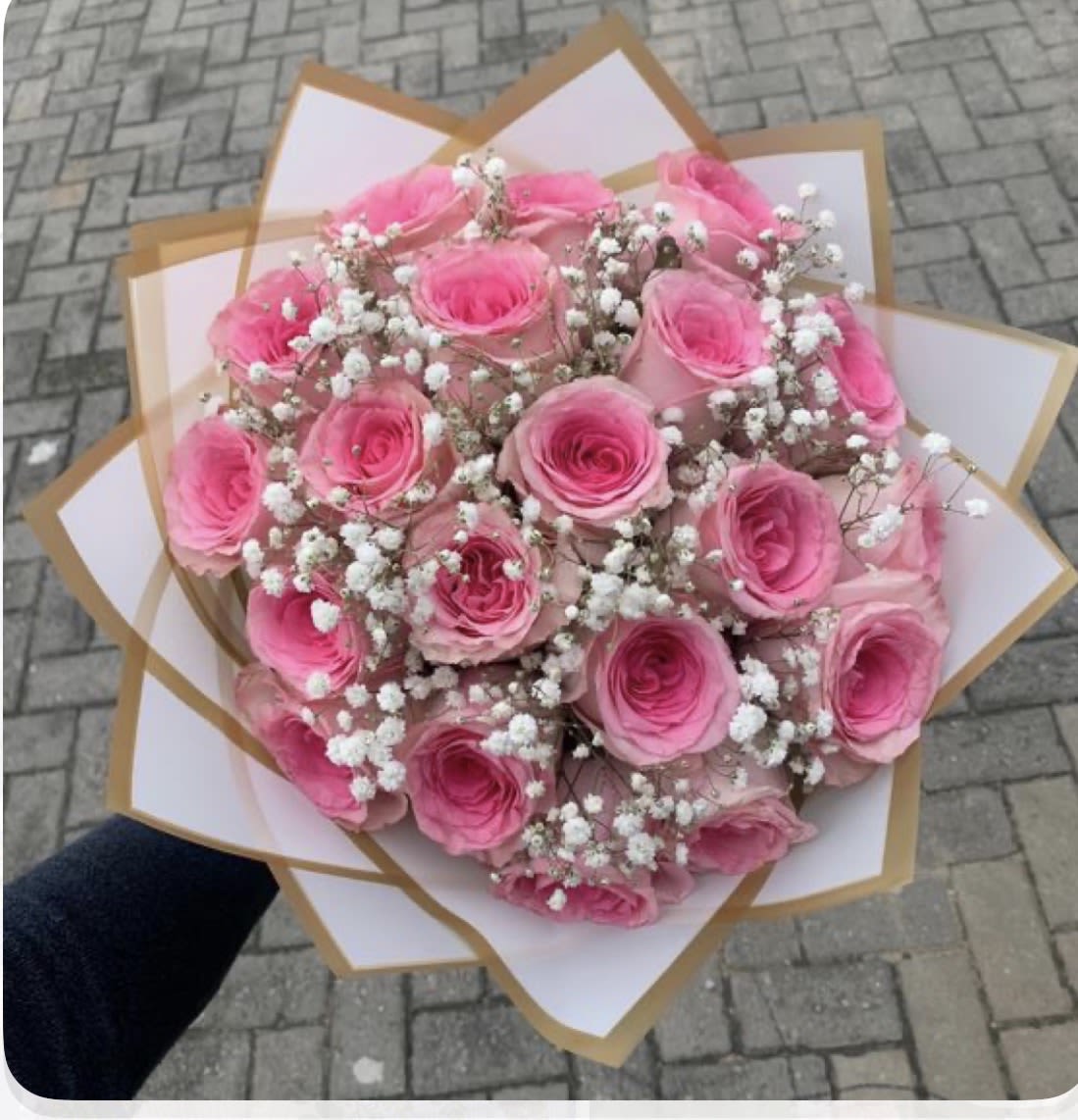 Nova Buchón  - Beautiful 24 count roses with baby breath and wrapping 