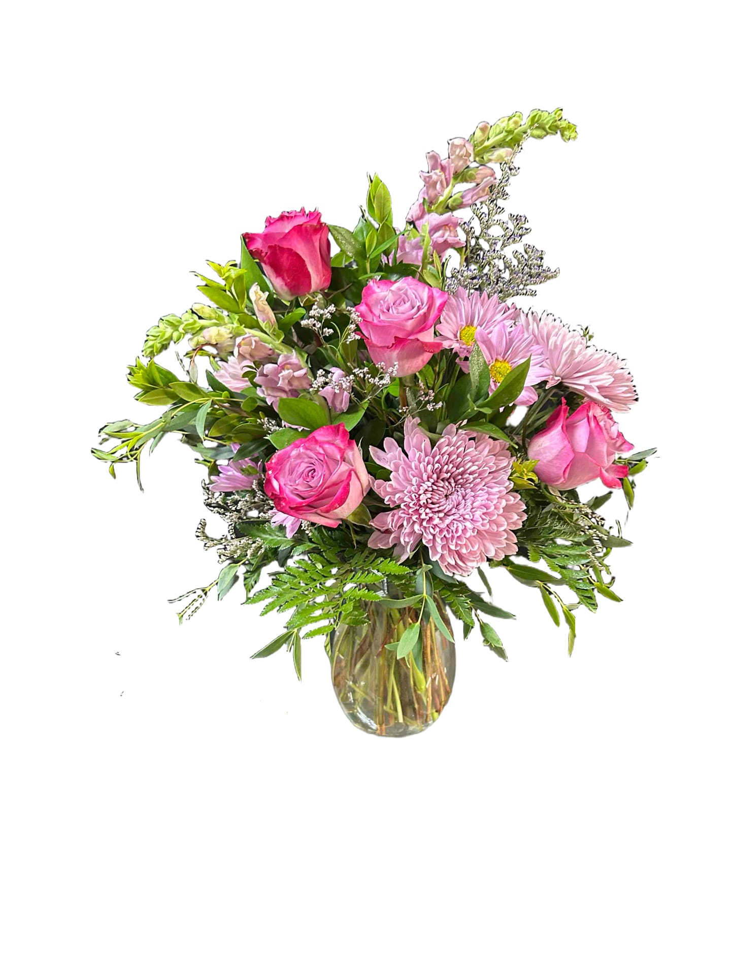 Purple Royalty Bouquet - Mix of purple flowers including roses and snapdragons.