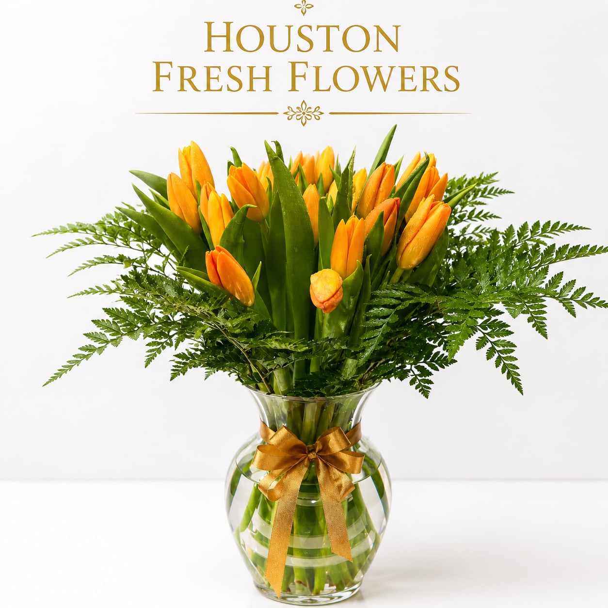 Yellow Tulips - A burst of sunshine captured in a bouquet with yellow tulips and greenery! These vibrant yellow tulips are the epitome of happiness and positivity, ready to brighten any room with their cheerful charm. Designed by your favourite Certified Floral Designers (CFD) this arrangement radiates warmth and joy, ideal for celebrations, thank-yous, or just because. Bring home this delightful bouquet and let the Cheery Yellow Tulips fill your space with a sense of hope and endless cheer.