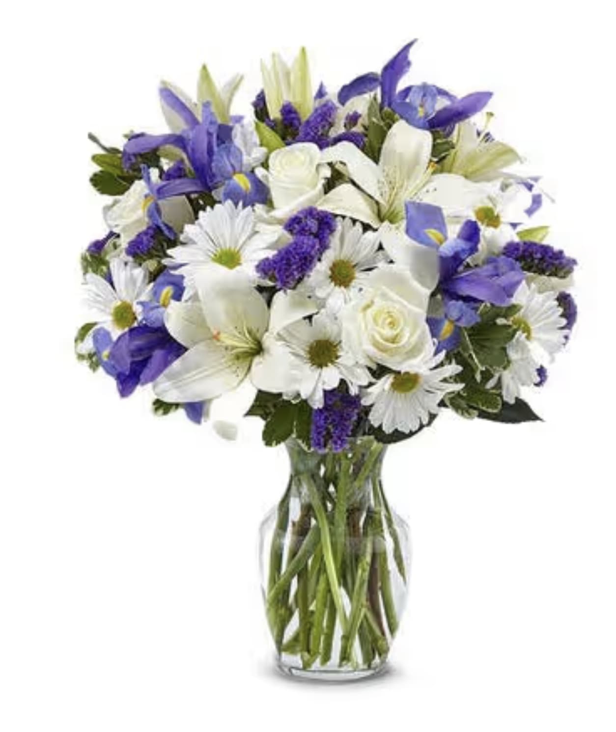 Blue and White Bouquet - Blue and white flowers