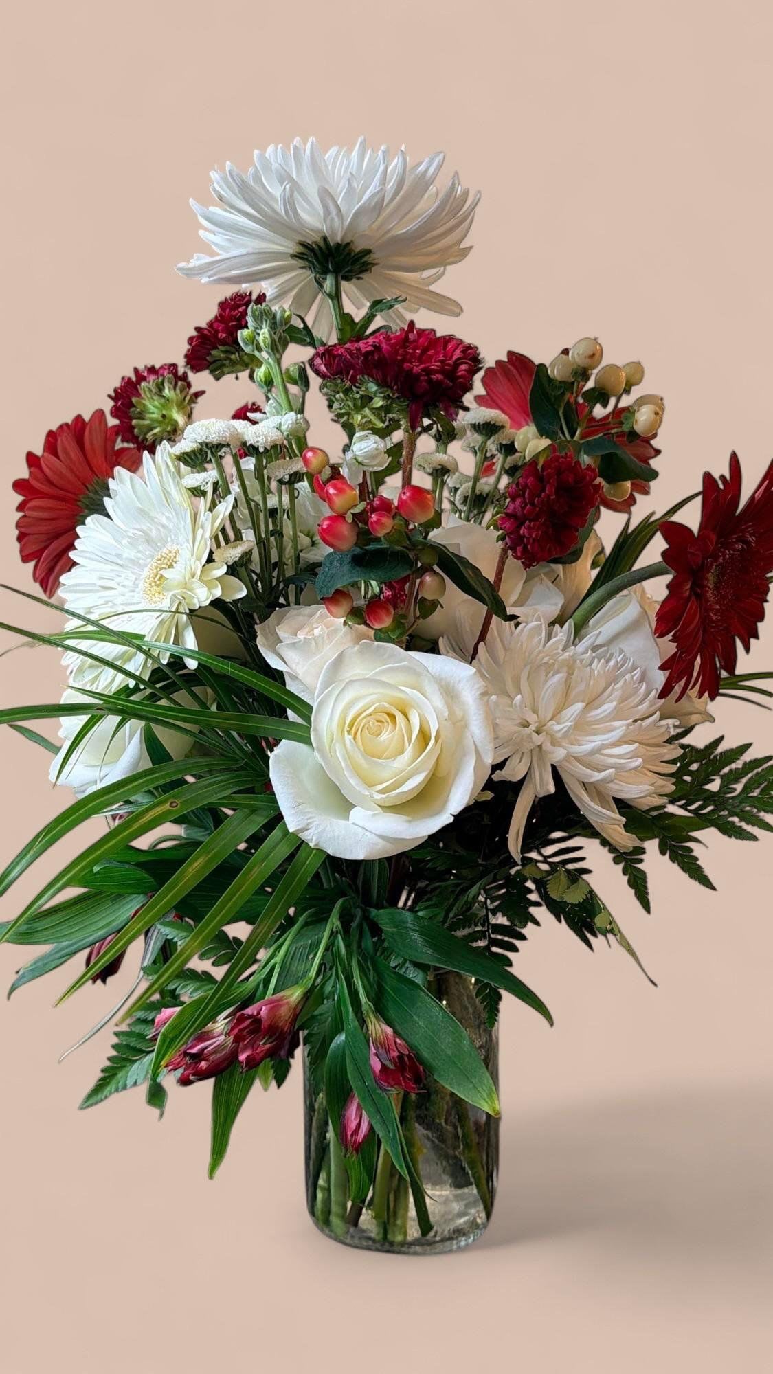 Signature Father’s Day  - Designer’s Choice of fresh cut flowers that honor the Father’s in your life! This year’s theme colors are red and white with accents line flowers and earthy greenery. 