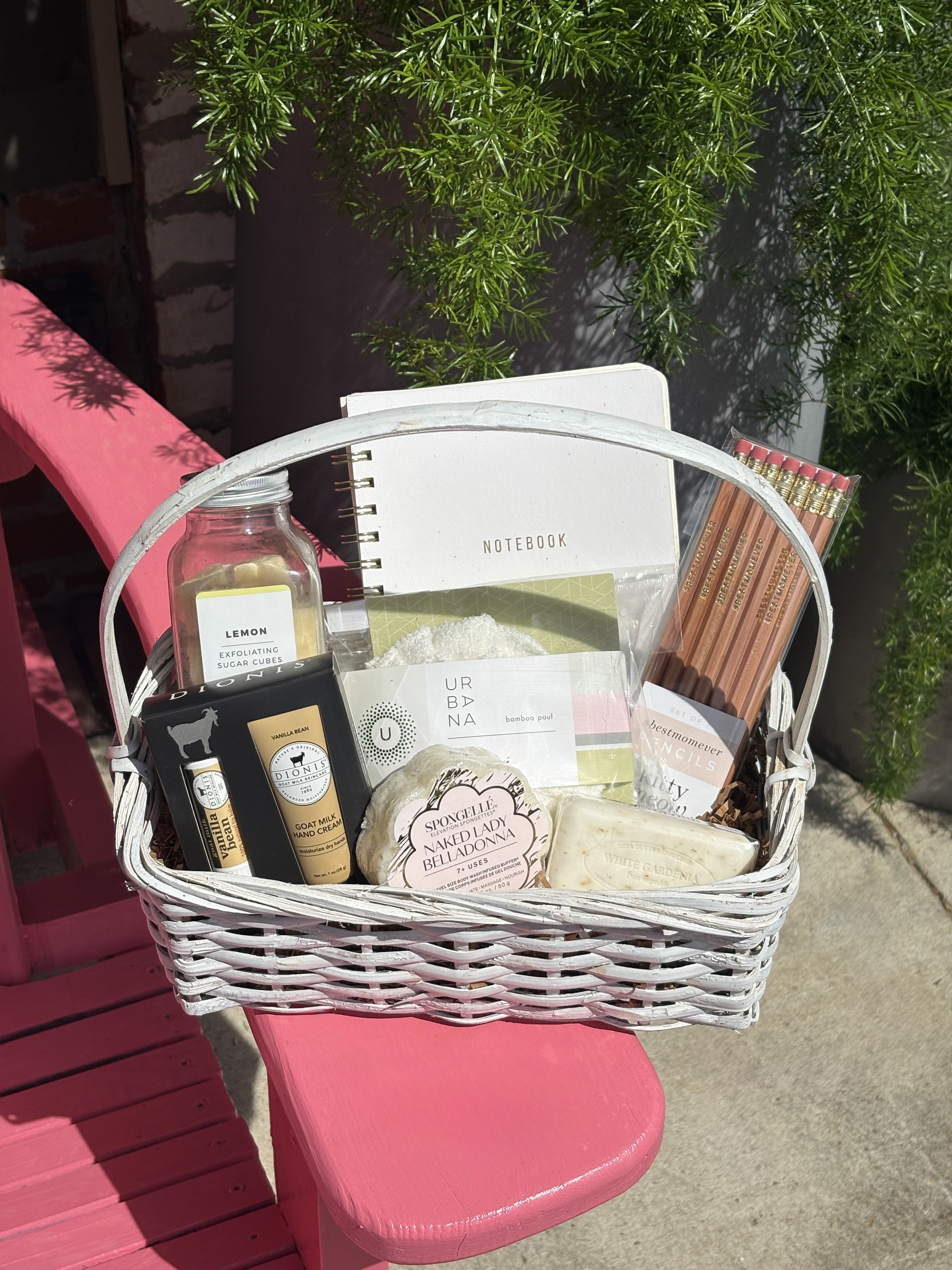 New Mom - Because Mom deserves a little love, too. Thoughtfully curated with comforting treats and self-care essentials, this basket is designed to help her relax, recharge, and enjoy a few well-deserved moments for herself. A sweet way to celebrate her journey into motherhood and remind her how appreciated she is.