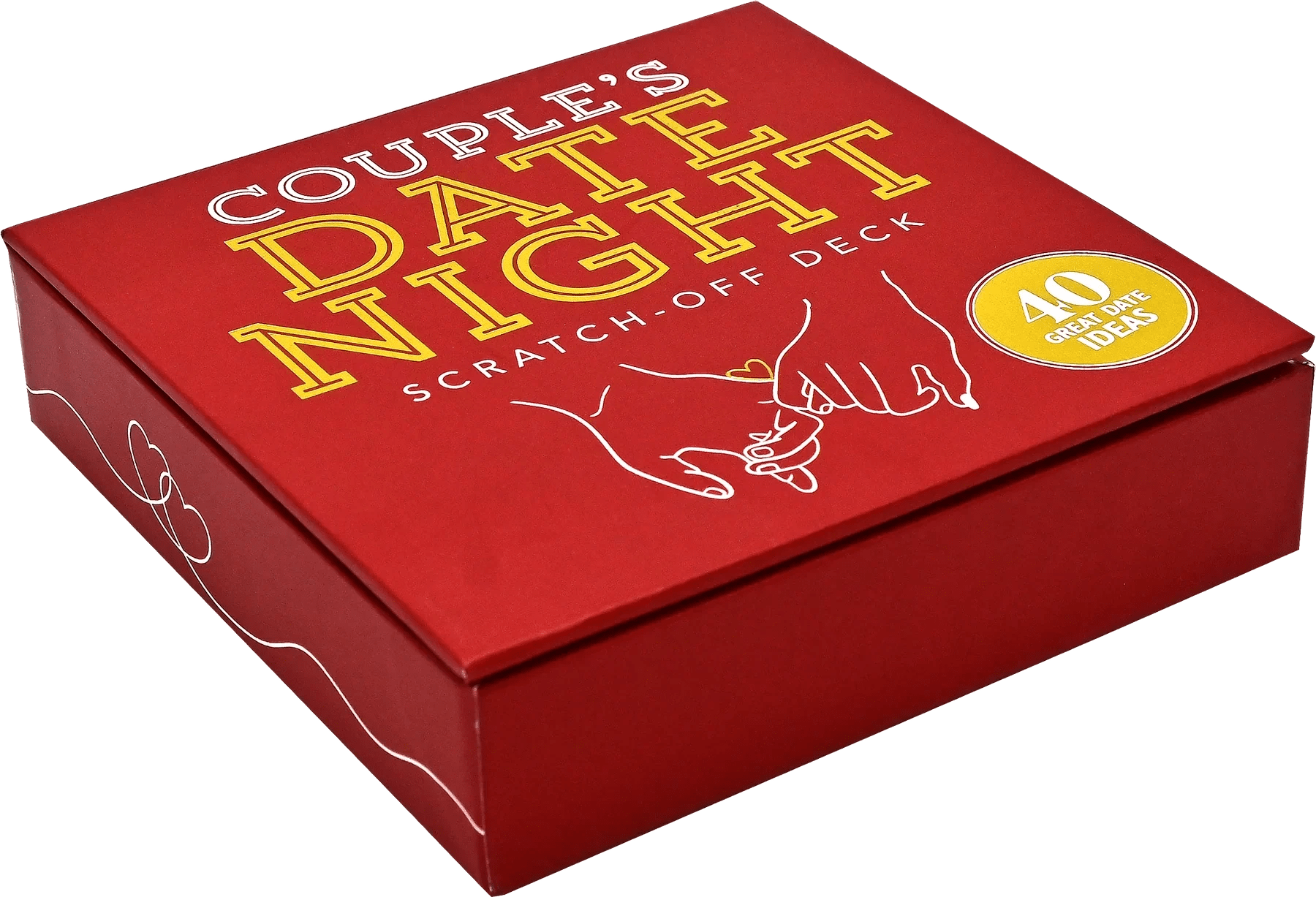 Red gift box labeled "Couple's Date Night"