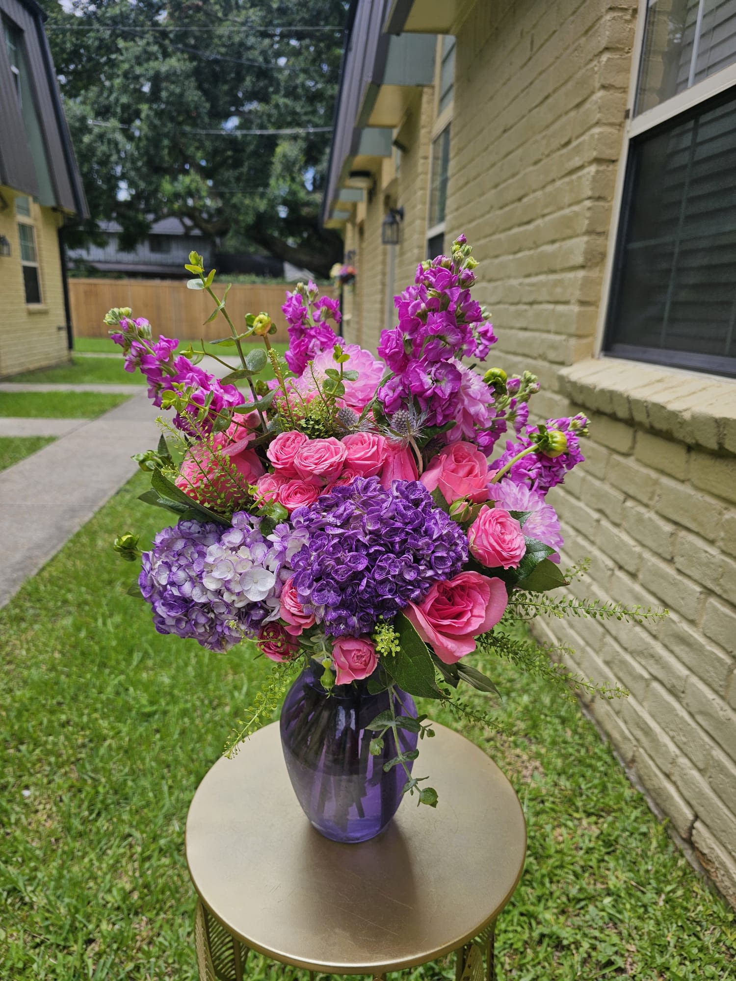 Just Because - Confection of bright color blooms.