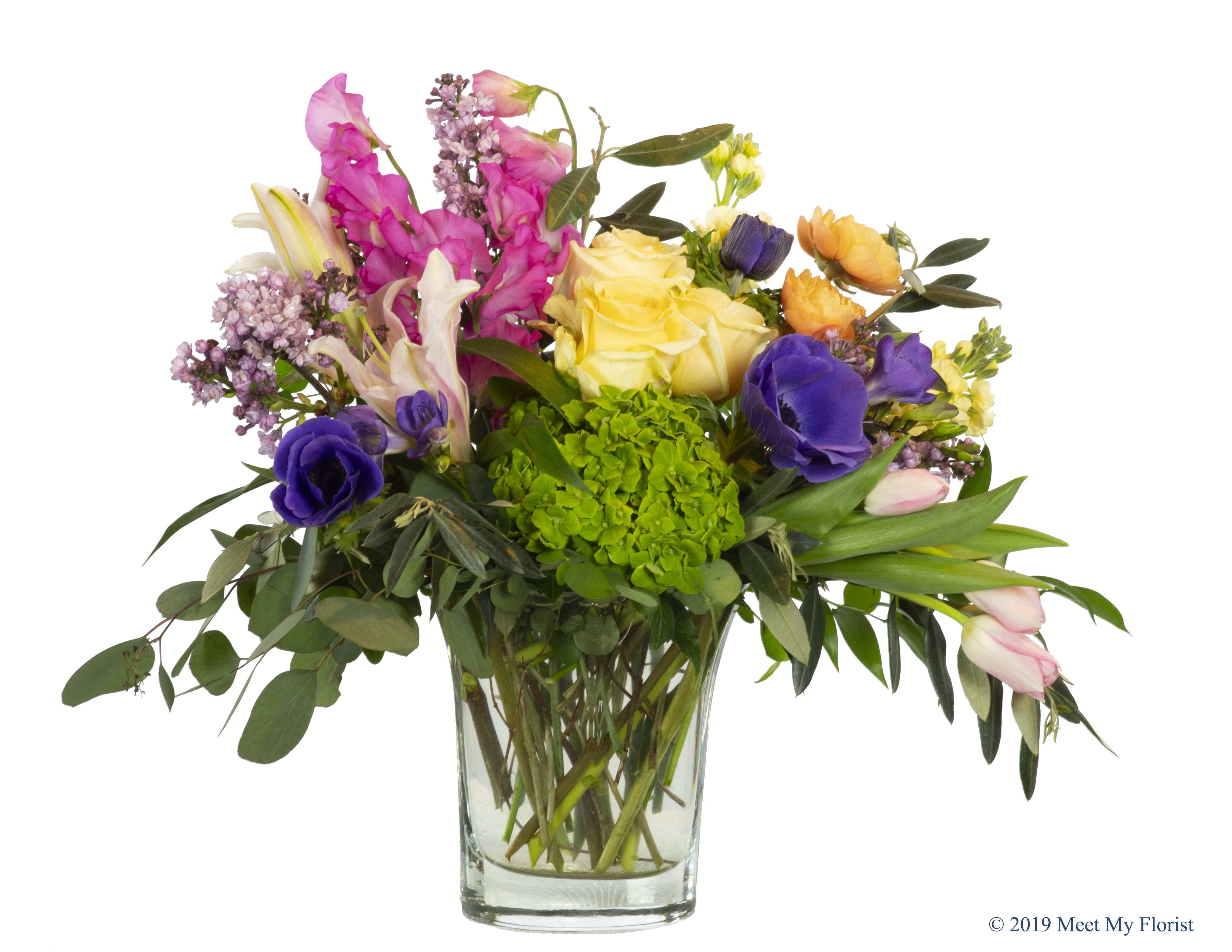 wonderful you -  this is a bright and colorful arrangement with a modern look and feel