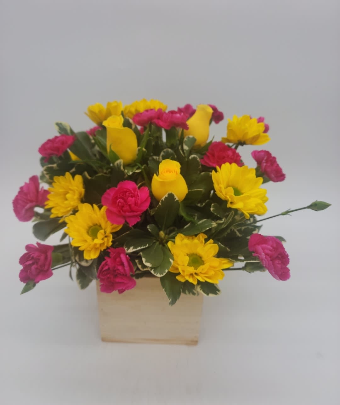 Hope and Joy - Send hope during a time of need, send a smile, love, and happiness. Baskets include: Roses, daisies, Mini Carnarions and babies breath or Linomium - different color combos available- input in special instructions.