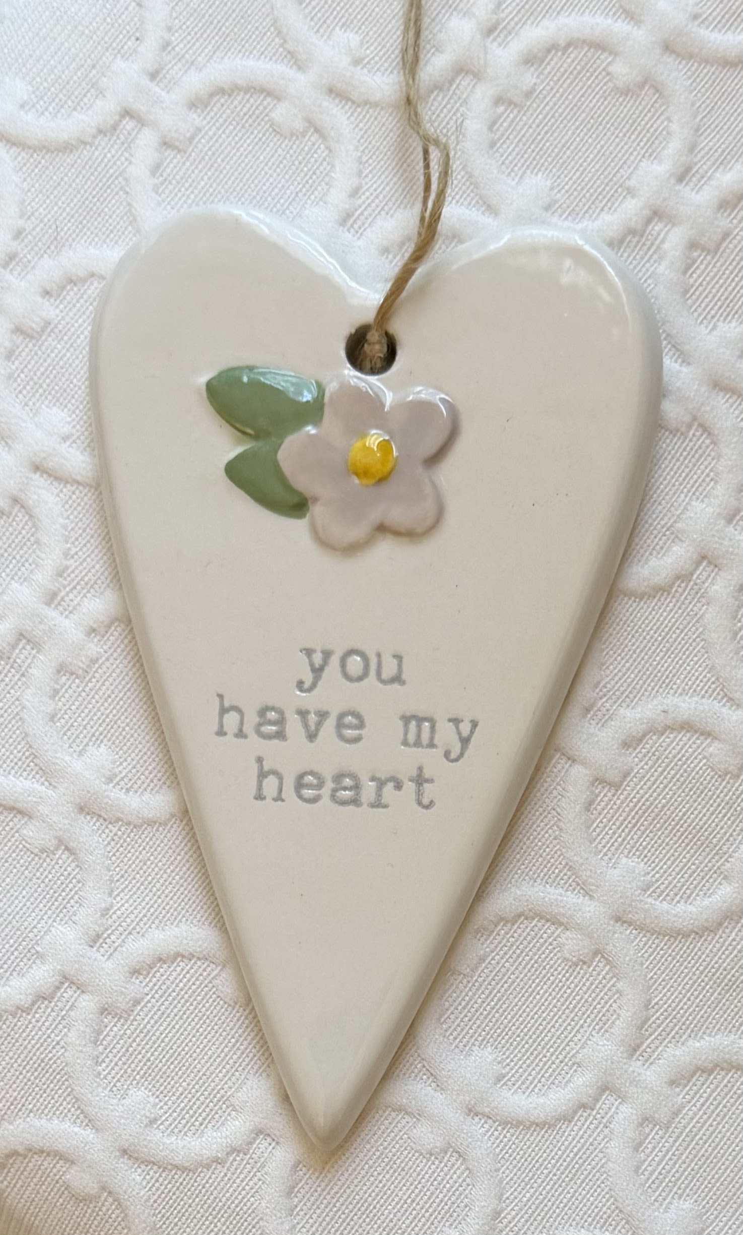 You have my heart - Ceramic Heart 5x 3