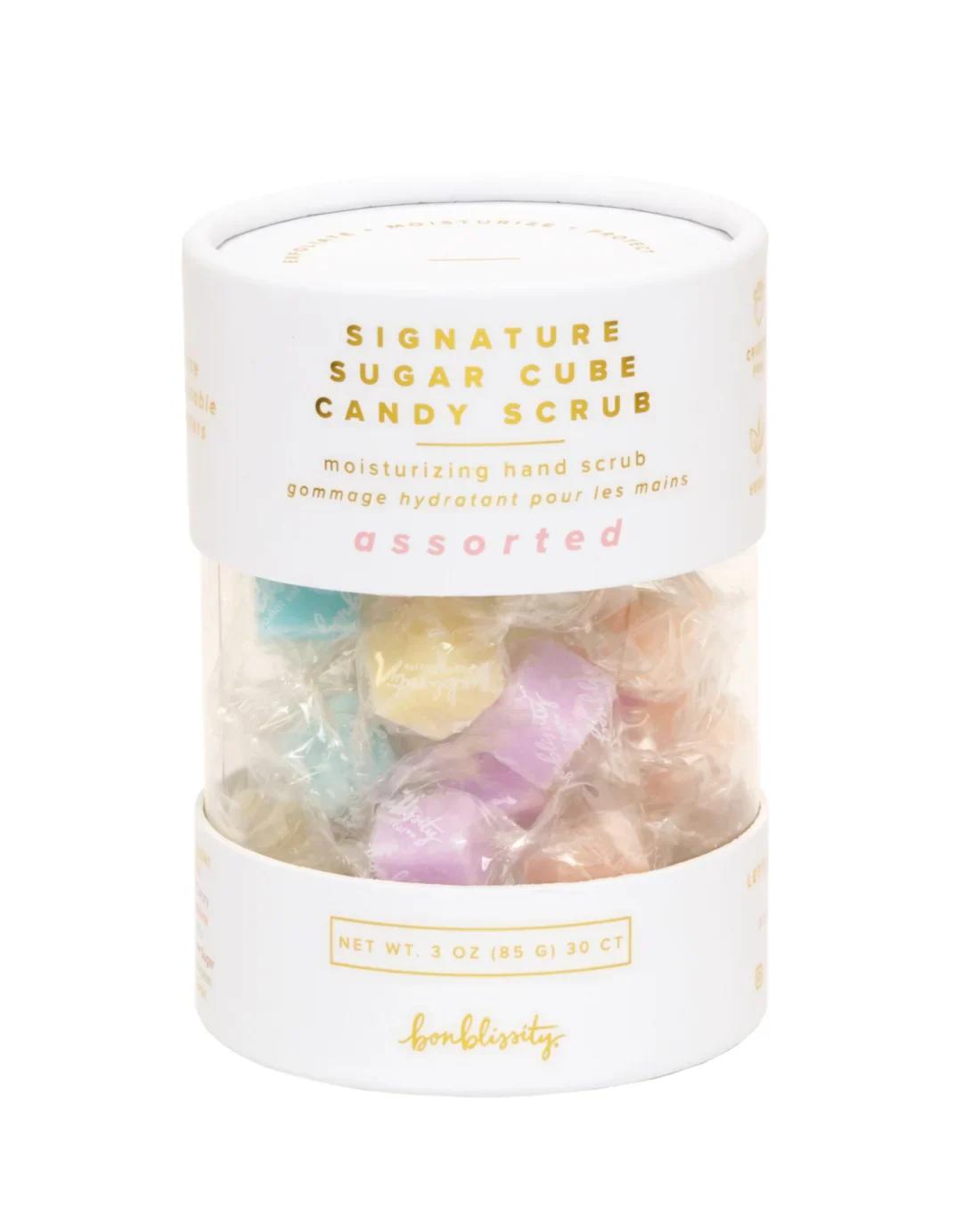 Assorted Sugar Cube Candy Scrub (30 pcs) - Experience the bliss of Signature Sugar Cube Candy Scrub with our Assorted Pack.  Exfoliate + Moisturize + Protect   A Scrub that turns to Lotion  Perfect for hands, feet and any dry spot  Eco-friendly  TSA approved on-the-Go  100% Hand made  Made in USA