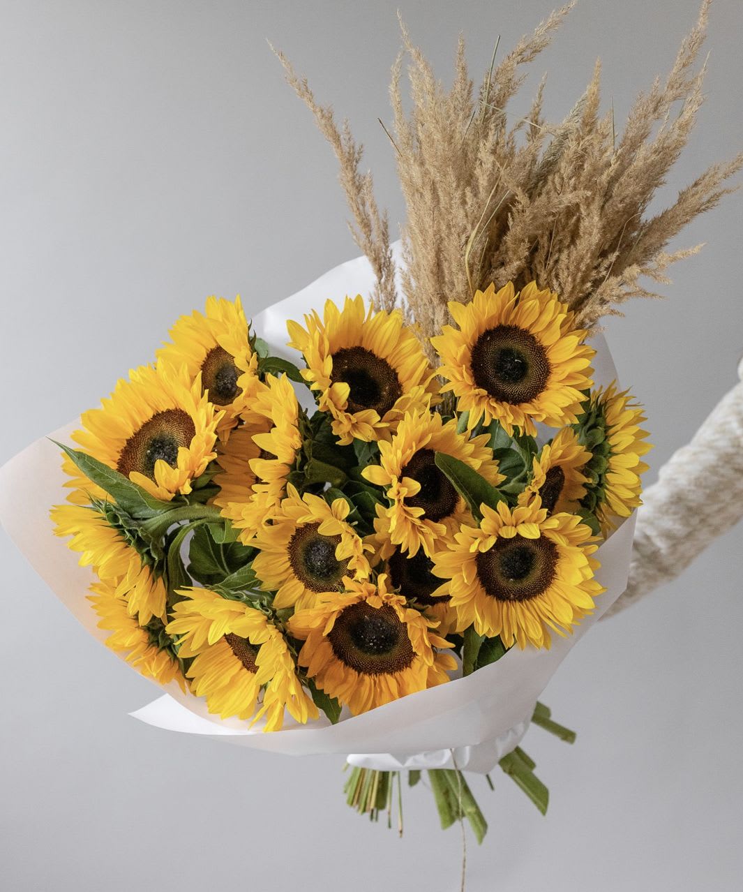 № 494 - Sunflowers bouquet with pampas 
