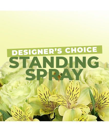 Floral Standing Spray Designer's Choice - Flowers are the perfect way to express your sympathy. With beautifully peaceful flowers designed by our expert florists, we’ll do our best work to make sure this arrangement showcases your love and support. Send these Designer’s Choice flowers to show you care.