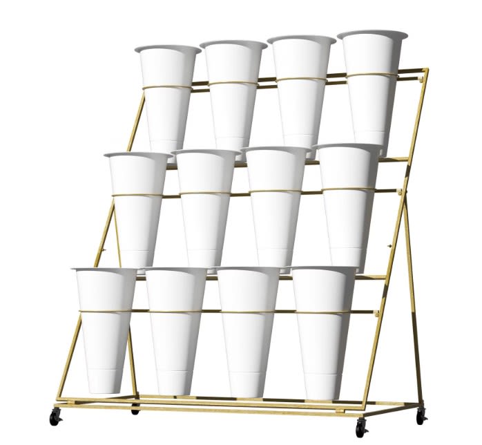 Mendez Flowers Bloom Bar Rental Bring Your own Flowers - Size: 39.30 x 19.60 x 43.70 inches Color: Gold *No Assembly Required   Policy Overview: Rental Duration: 24-hour rental period. Pick-Up/Drop-Off: Items must be collected from and returned to the store location. Sunday Events: For events scheduled on Sunday, please pick up your Bloombar Rental on Saturday afternoon and return them on Monday. Reservation: If you're ready now, complete your payment in full during online checkout, or feel free to call us in-store to arrange a 30% deposit to reserve your event date.
