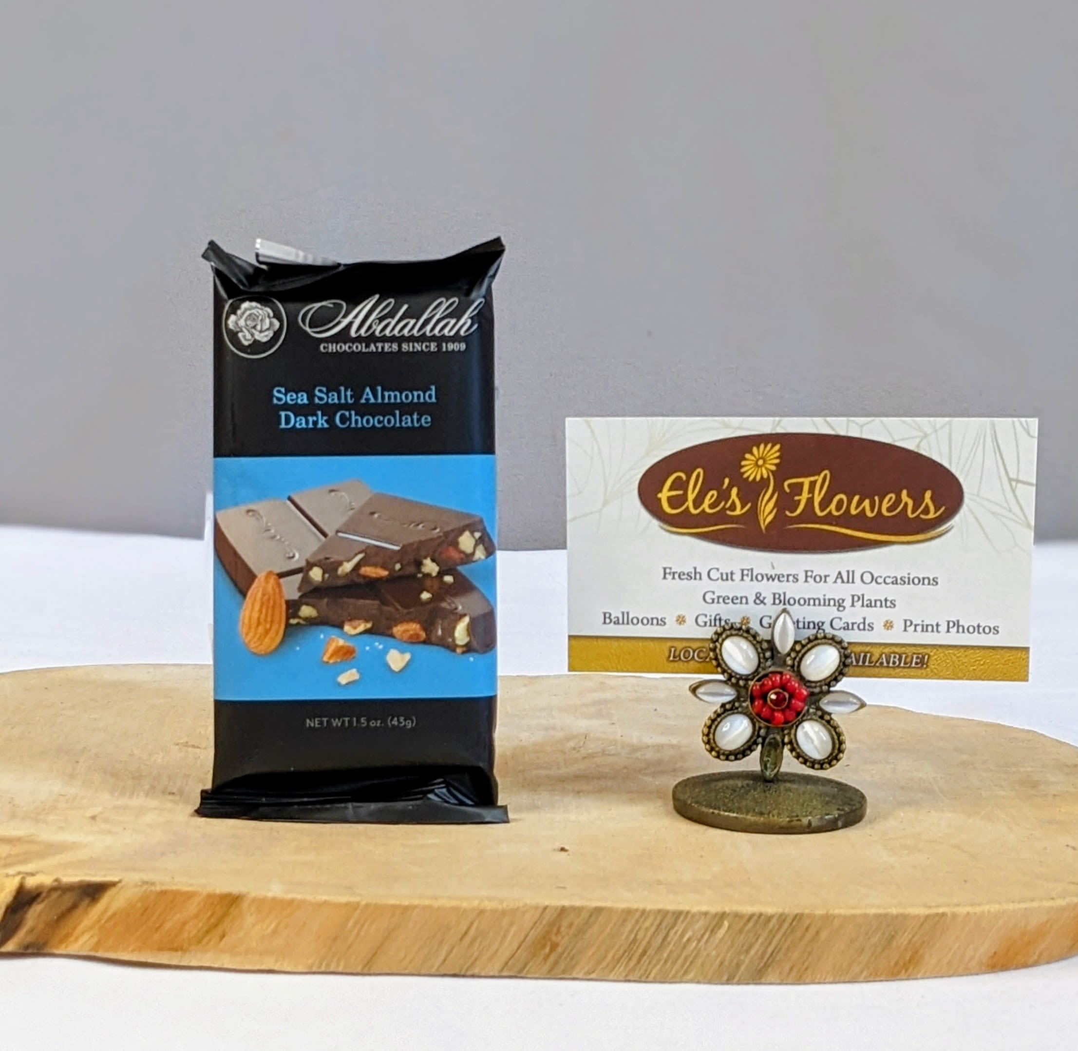 Sea Salt Almond Dark Chocolate Bar - 1.5oz - A small, yummy Sea Salt Almond Dark Chocolate bar - 1.5oz