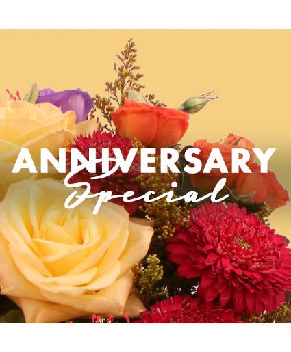 Gorgeous Anniversary Special Designer's Choice - It’s your anniversary and you’re looking for something special, so let us make things easy on you! Our Weekly Special Anniversary arrangement is sure to make them smile. With a romantic bouquet of fresh florals, they’ll appreciate every petal! They’ll be reminded every day just how much you care.