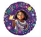 18" Encanto Mylar - Bright, playful and perfectly kid-friendly, this 18" Encanto Mylar balloon makes an instant birthday bouquet centerpiece or celebratory room accent for a child who loves colorful characters. As a birthday or party accessory, it sends a cheerful, whimsical message-your little one will feel seen and celebrated the moment this bright purple, pink, yellow and blue balloon floats into the room.  This item is a decorative 18-inch mylar balloon featuring a smiling cartoon girl inside a purple circular frame with flower and star motifs; it's a graphic, not a floral arrangement and does not include fresh flowers or additional gifts. Lightweight and easy to display, it pairs well with fresh bouquets, balloon weights, or as a standalone party topper-order helium fill if you want it to float, or select unfilled for pickup so you can arrange it with other party décor.