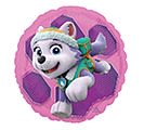 18" Skye Paw Patrol Mylar - Bright pink and purple panels frame a cheerful round foil balloon starring a friendly cartoon puppy-perfect for a kid's birthday or Paw Patrol-themed celebration. This 18" Skye Mylar balloon adds instant party energy and is an ideal finishing touch when you want the birthday child to feel noticed and delighted.  The balloon features bright pink, purple, and white colors with colorful accents that read playful and whimsical next to cakes, gifts, or a small floral arrangement. Lightweight and eye-catching, it pairs easily with other party decorations or a bouquet to create a festive gift bundle that will make a child feel celebrated.