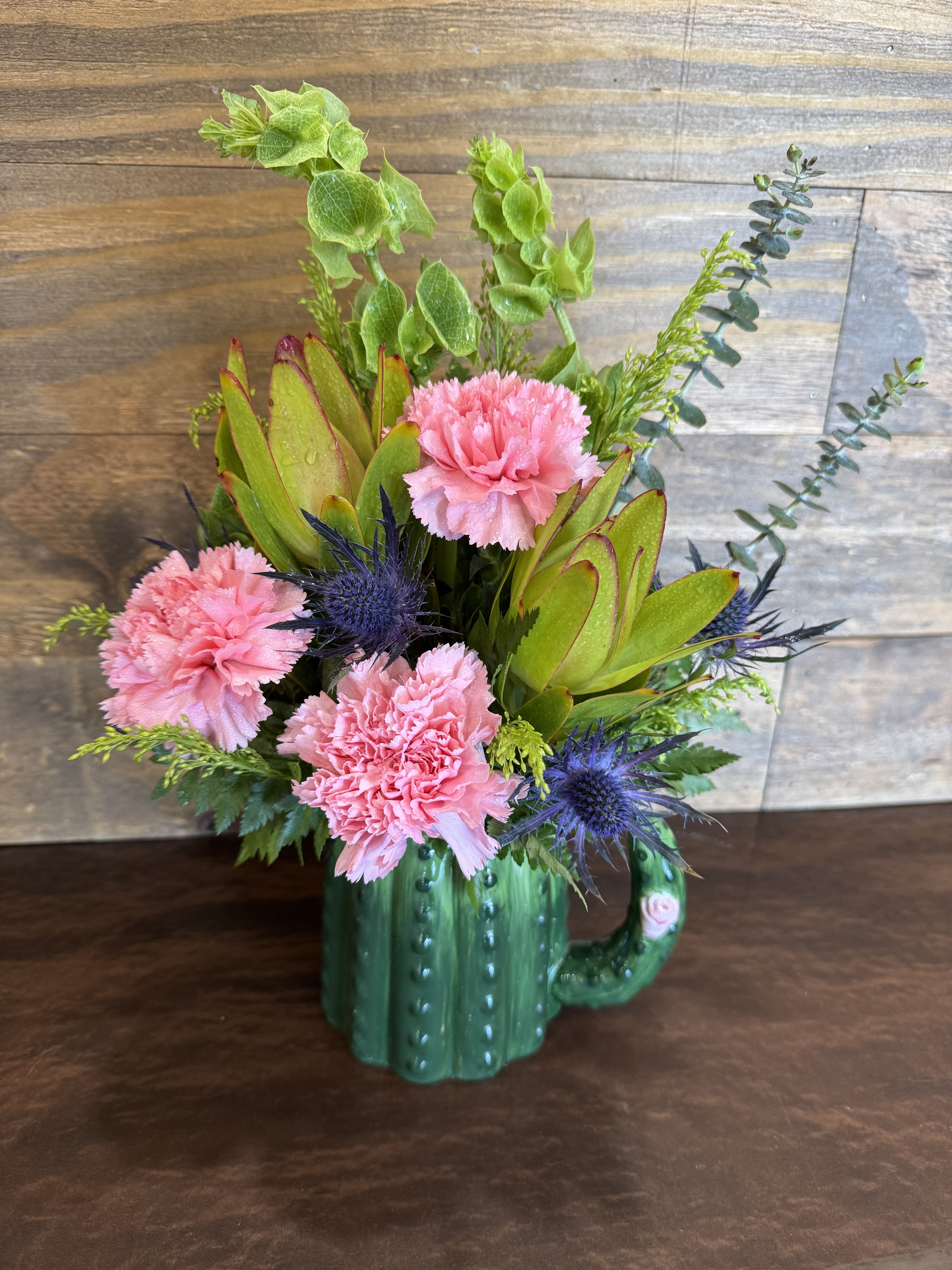Cactus Blossom - Fun cactus inspired mug filled with beautiful blooms. 