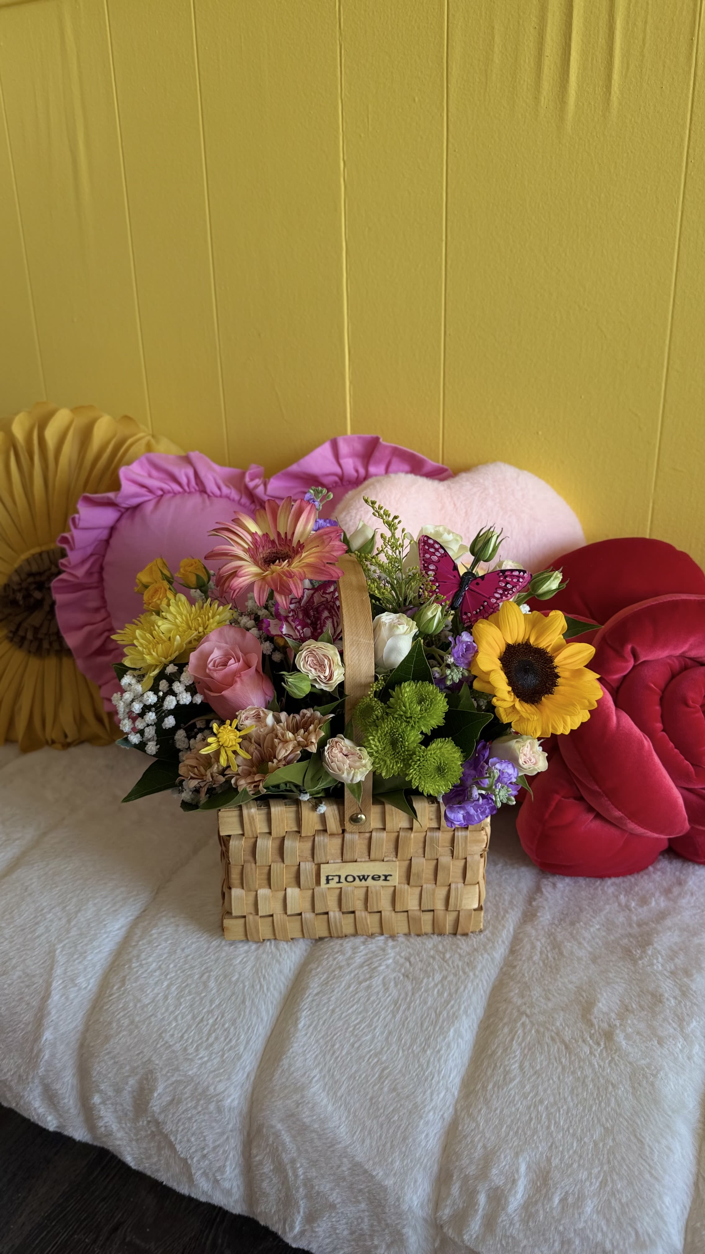 Bundle of Bloom - A basket full of mixed blooms, flowers will always vary b