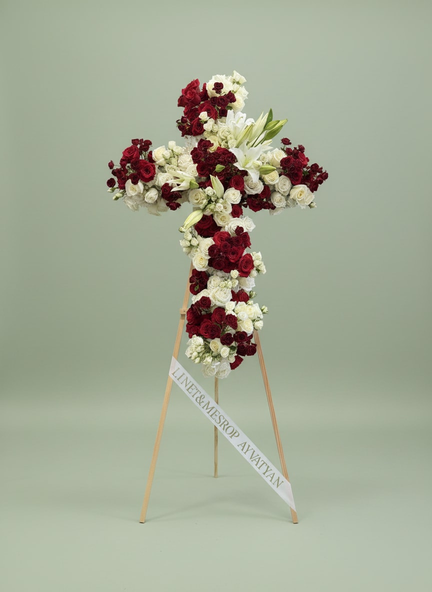 Red White Cross  - Sympathy Cross 
