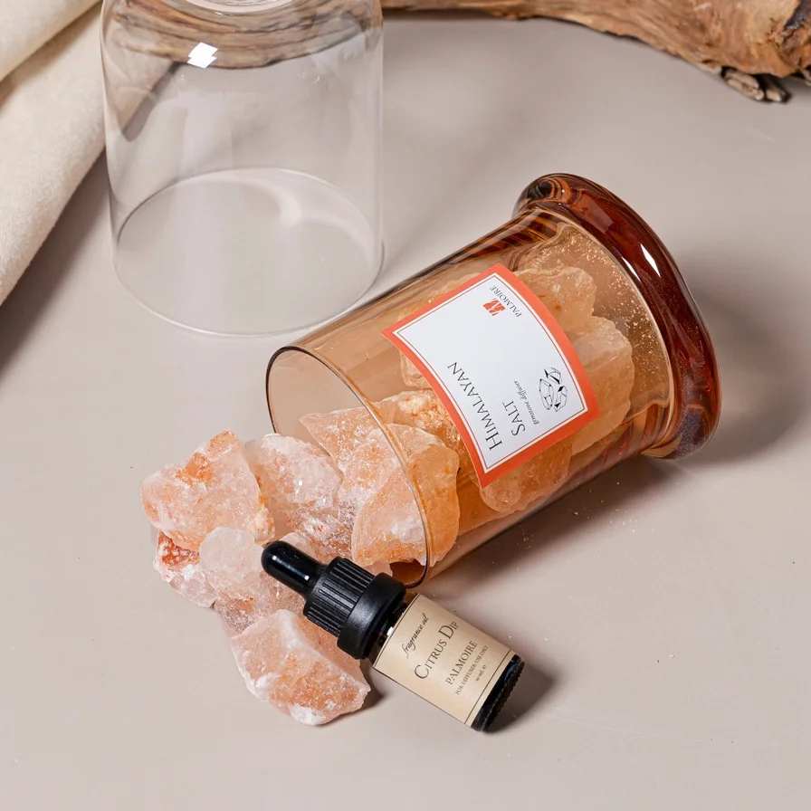 Himalayan Salt Gemstone Diffuser [Citrus/Jasmine] - When life gives us citrus, we squeeze them into our fragrance oil and create something sweet. Zest things up in our rich combination of fresh citrus, jasmine, and sandalwood.  Top Notes: citrus, bergamot Middle Notes: jasmine, lemon leaf Base Notes: sandalwood, cedar