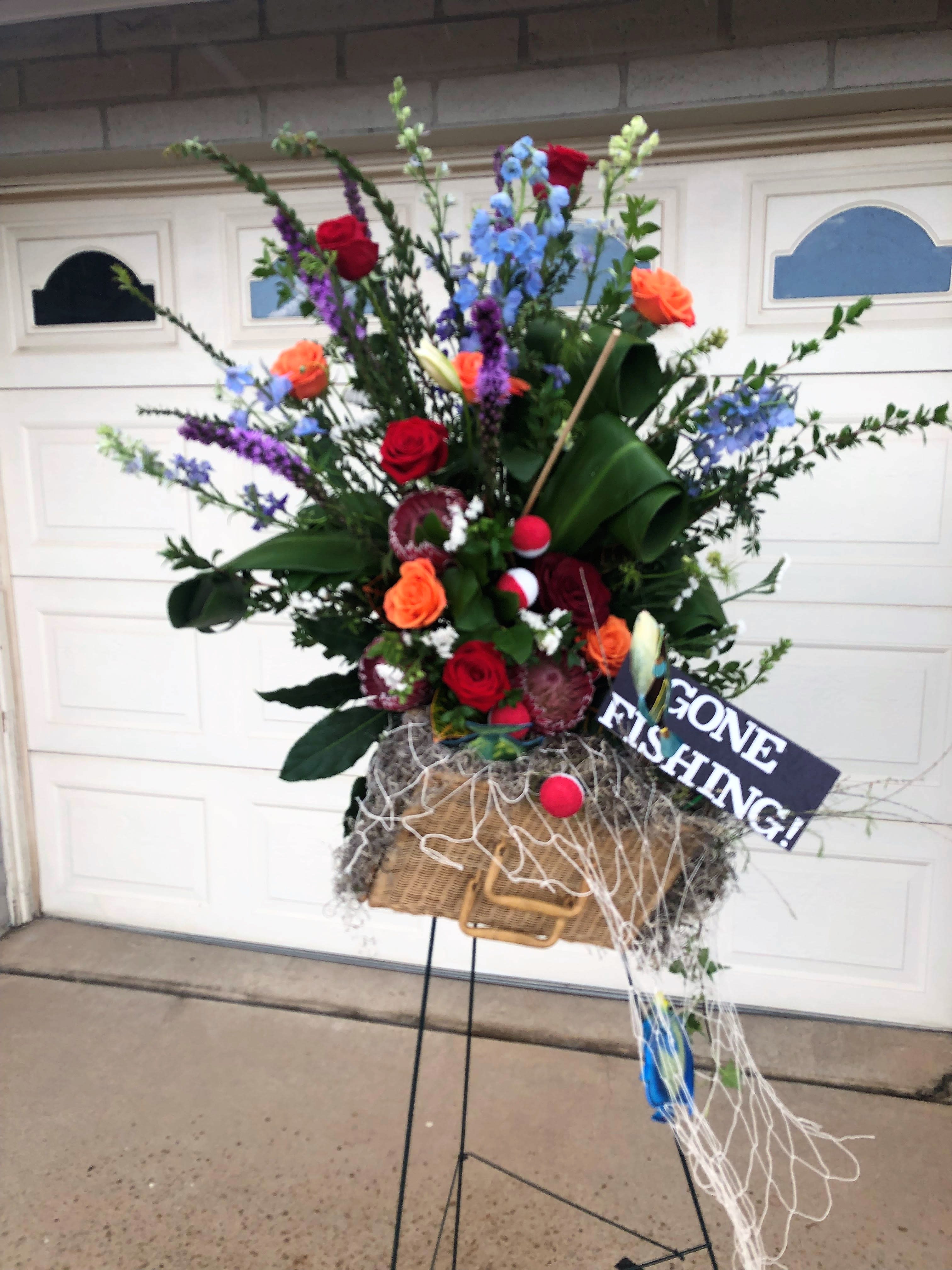 bouquet of fishing poles Bespoke Rod's or just because GONE FISHING