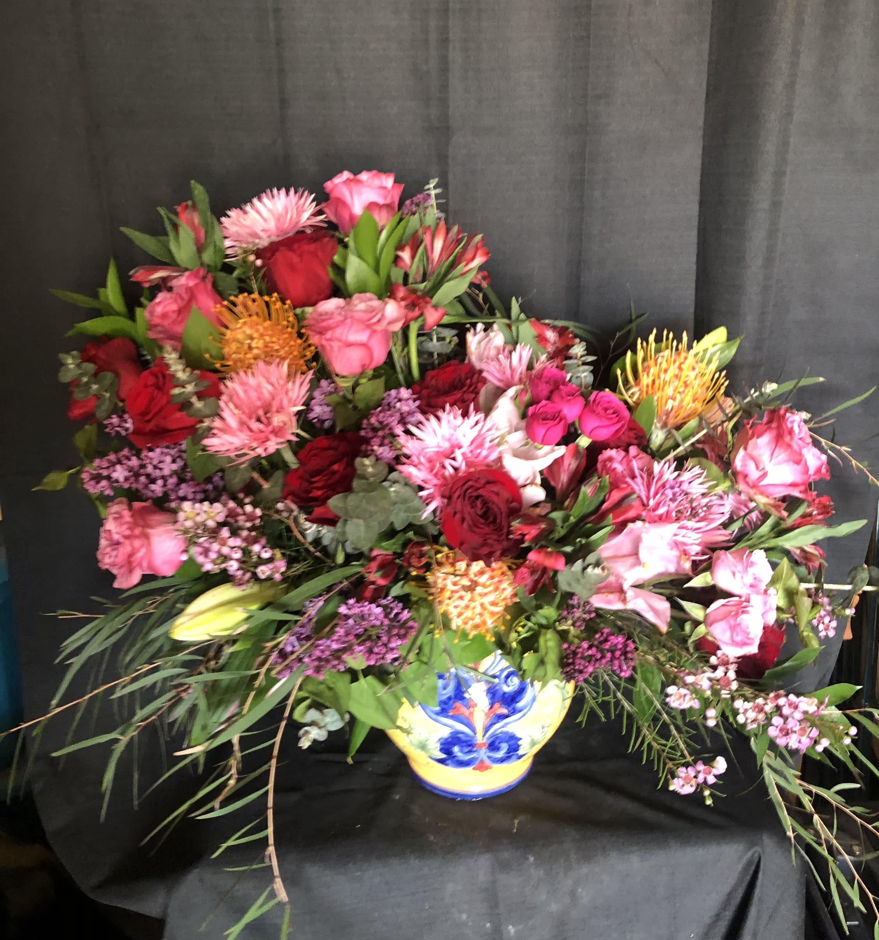 Bloomed Beauty - Seasonal Blooms in a custom pitcher