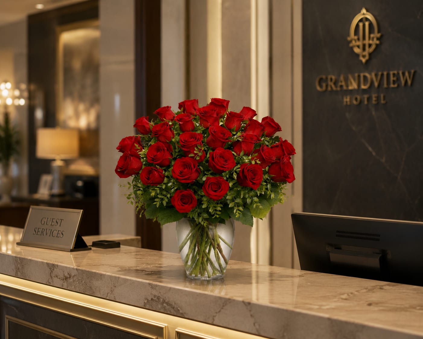 RV24R - Nothing says "I really love you" like red roses. This stunning arrangement of a dozen Premium Ecuadorian Roses, elegantly presented in a glass vase, is a classic yet breathtaking way to express your deepest emotions. The rich, velvety petals symbolize passion and romance, making this bouquet perfect for anniversaries, Valentine's Day, or any heartfelt occasion. We also offer roses in other colors at the same price, allowing you to personalize your arrangement. Express your love and emotions with the timeless beauty of red roses from KIKOS. This arrangement never disappoints and is sure to leave a lasting impression on the one you love.