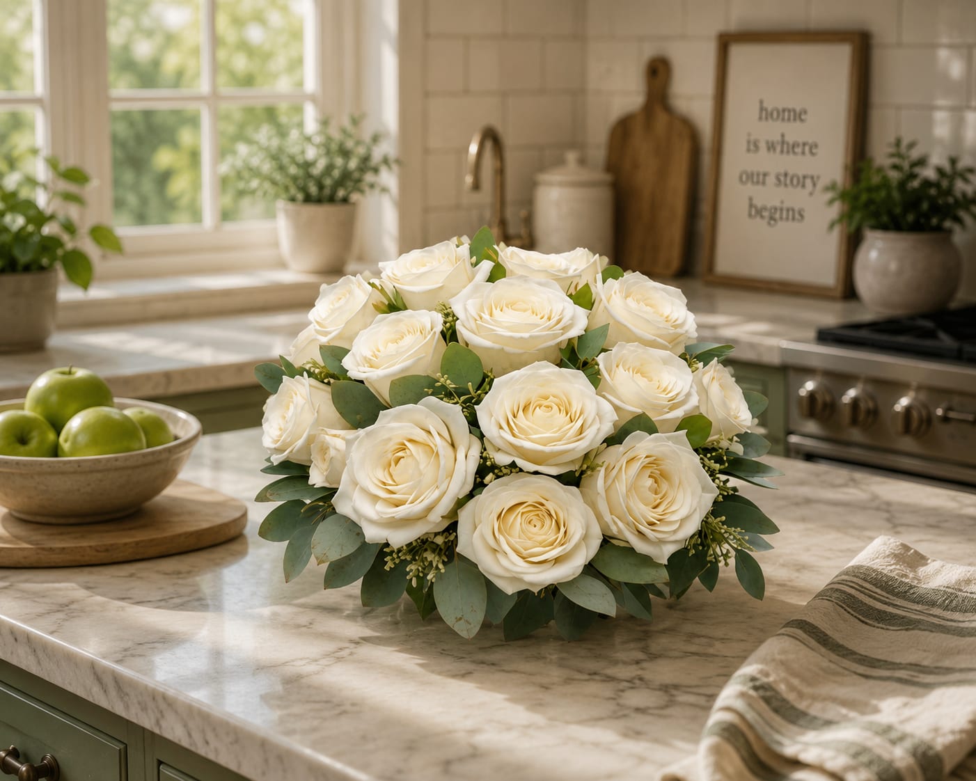 RV12W Parisian Style  - Playa Blanca White Roses are one of the most premier white roses on the market today. Multiple ruffled petals opening into a beautioful gasrden like rose. They open nicely and have a great shelf life. A great choice. Our Rose Prices Remain The Same All Year Round.