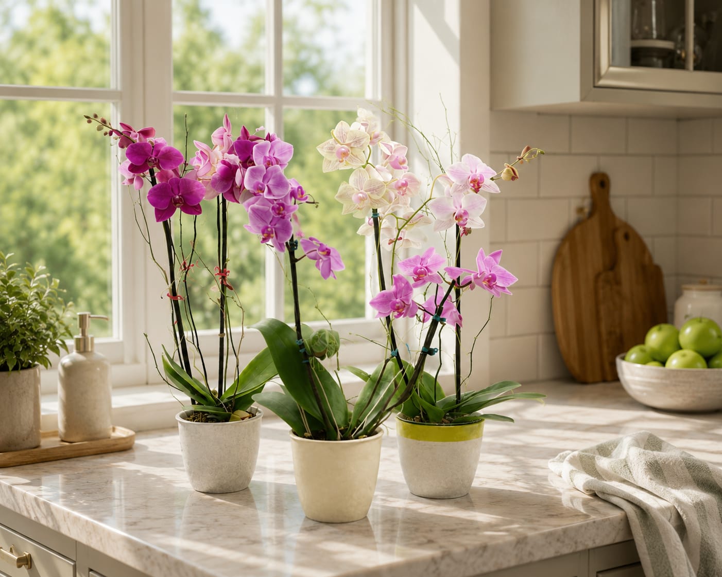 Phalaenopsis Orchids!!! - Looking for the perfect gift that combines elegance, longevity, and eco-conscious beauty? Look no further! Our stunning double-stem orchids are a showstopper, beautifully presented in a charming container and accented with graceful branches and an adorable little bird.  Available in timeless white and gorgeous shades of purple and lavender, these orchids are sure to complement any space. Prefer something different? Additional colors are available upon request, so you can personalize the gift to perfection.  Not only are these orchids breathtakingly beautiful, but they’re also incredibly long-lasting. They typically bloom for five weeks or more and, with proper care, can bloom twice a year—making them a thoughtful, eco-friendly gift that keeps on giving. Plus, they’re easy to care for, making them ideal for both seasoned plant lovers and first-timers.  Give the gift of lasting beauty and bring a touch of nature’s elegance into any home. These orchids are a gift that will be remembered and cherished! 