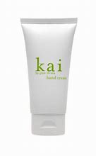 White cosmetic tube with green "kai" text