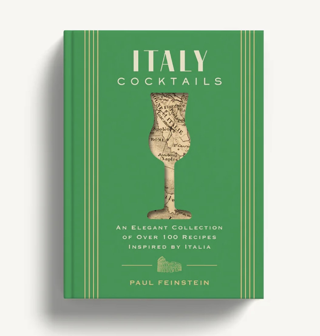 Green cocktail recipe book with a wine glass cutout on the cover