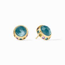 Rainbow Stud Earring - Gold Rainbow Stud Earring with Iridescent Montana Blue colored stone.   Discover the art of giving at Petals, Wilmington, Delaware’s destination for luxury gifts and home décor. Our curated collection features beautifully crafted items for every occasion — birthdays, weddings, anniversaries, holidays, and life’s special celebrations. At Petals, we believe every gift should tell a story. From hand-poured candles and elegant keepsakes to stylish home accents, gourmet treats, and floral-inspired décor, our selection combines timeless charm with modern sophistication. Each piece is chosen with care to reflect the quality, creativity, and personal touch our Wilmington customers love.  Same-day delivery available throughout Wilmington and nearby areas including Greenville, Hockessin, Newark, and the Brandywine Valley Whether you’re looking for a thoughtful hostess gift, a luxury home accent, or something simply beautiful to brighten someone’s day, Petals offers fine gifts and personalized service that make every occasion memorable. Visit our Wilmington boutique or shop online today — and see why Petals is Delaware’s trusted name for fine gifts and inspired giving.