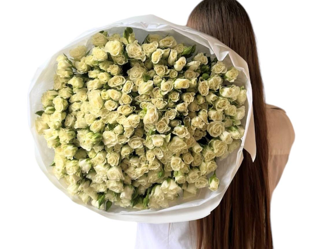 Bouquet of 100 royal white spray roses!  - Bouquet of 100 royal white spray roses!  