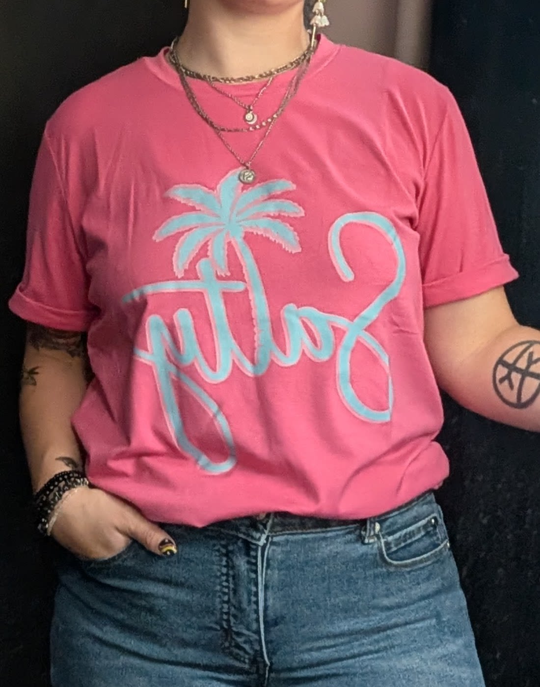 Salty Beach Tee - Super soft beachy tee available in sizes S,M,L,XL.