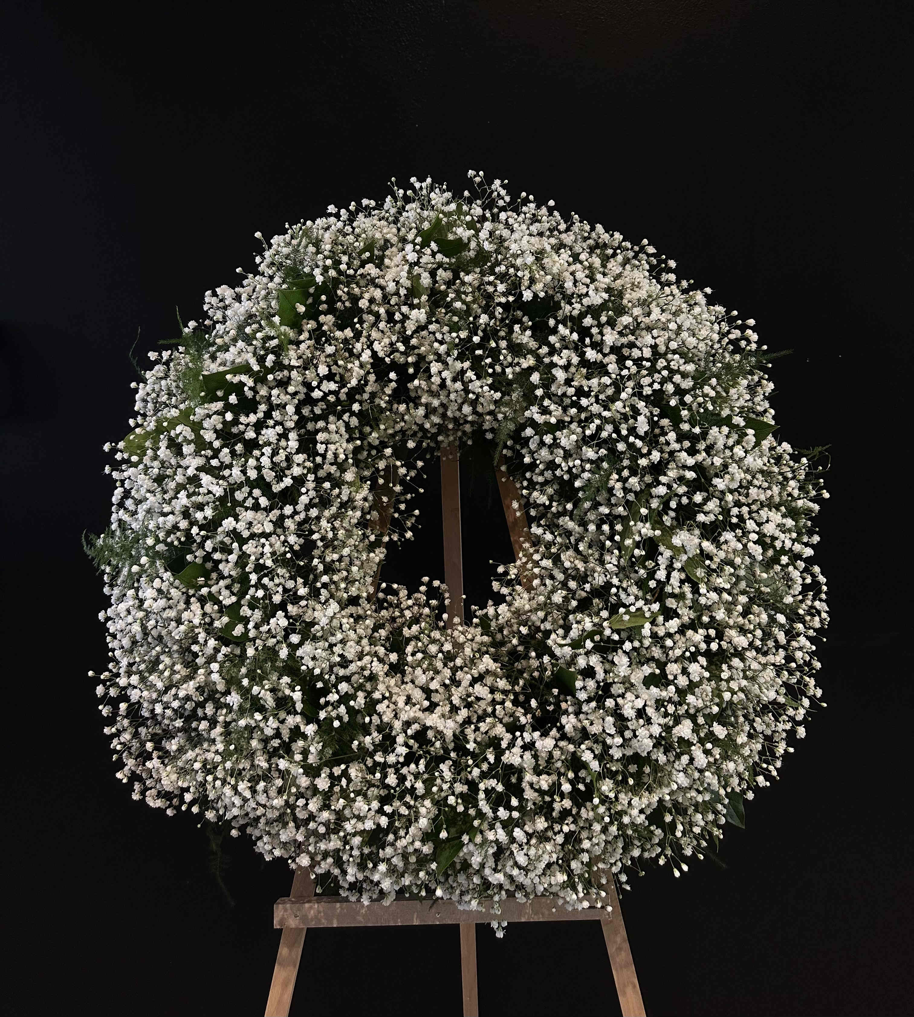 Elizabethan Wreath  - An elegant and gorgeous standing spray made of babybreath. 