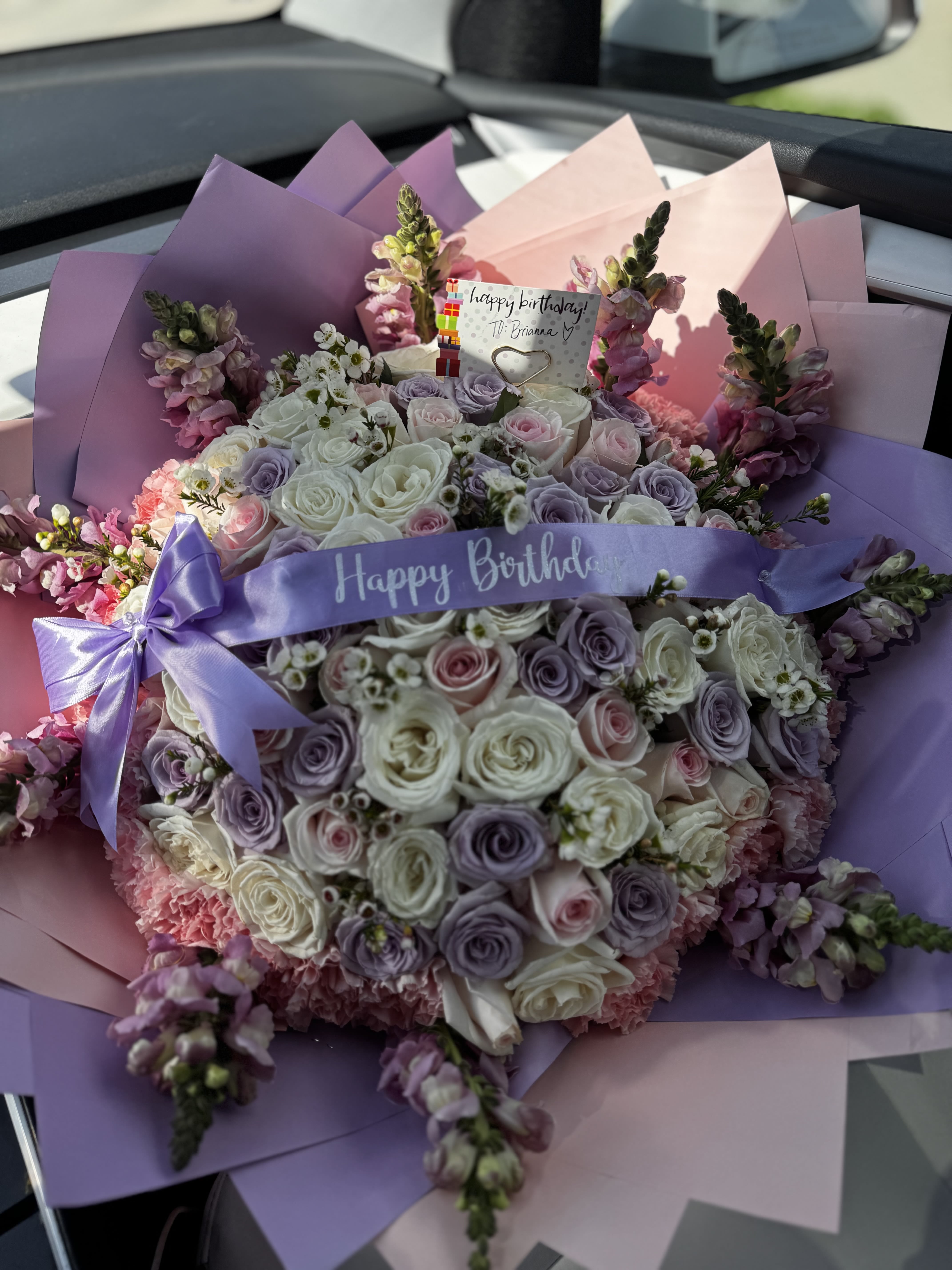 Lovely Lavender! - 100 roses with roses of mixed flowers