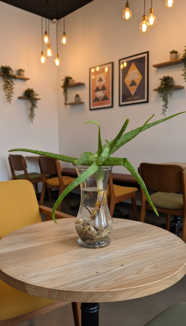Aloe in Glass Vase - Aloe propagation in glass vase