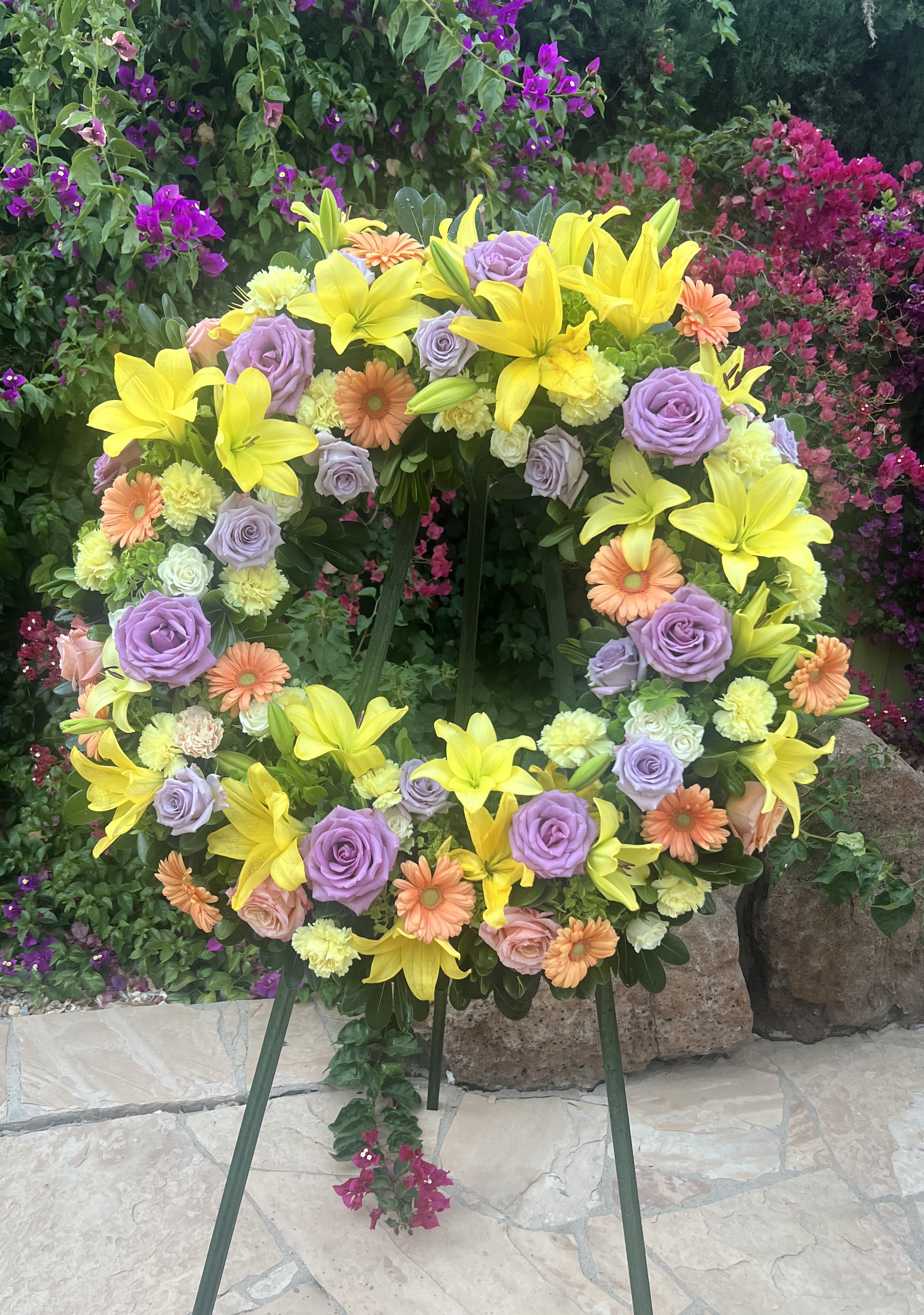In  Colors - Fresh flowers wreath 