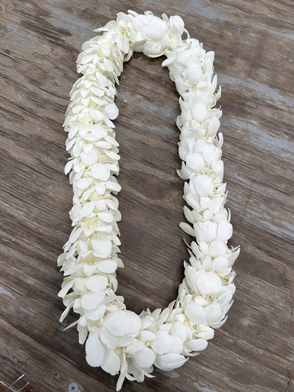 White Double Orchid lei - White Double orchid lei