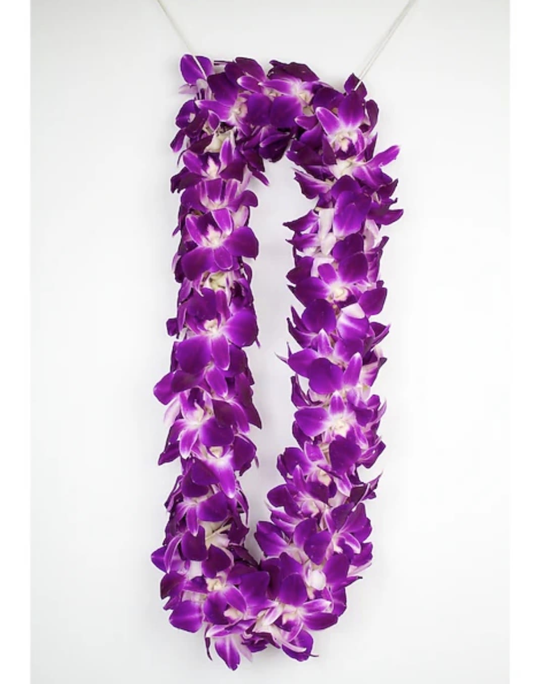 Purple Orchid lei - Purple double orchid lei