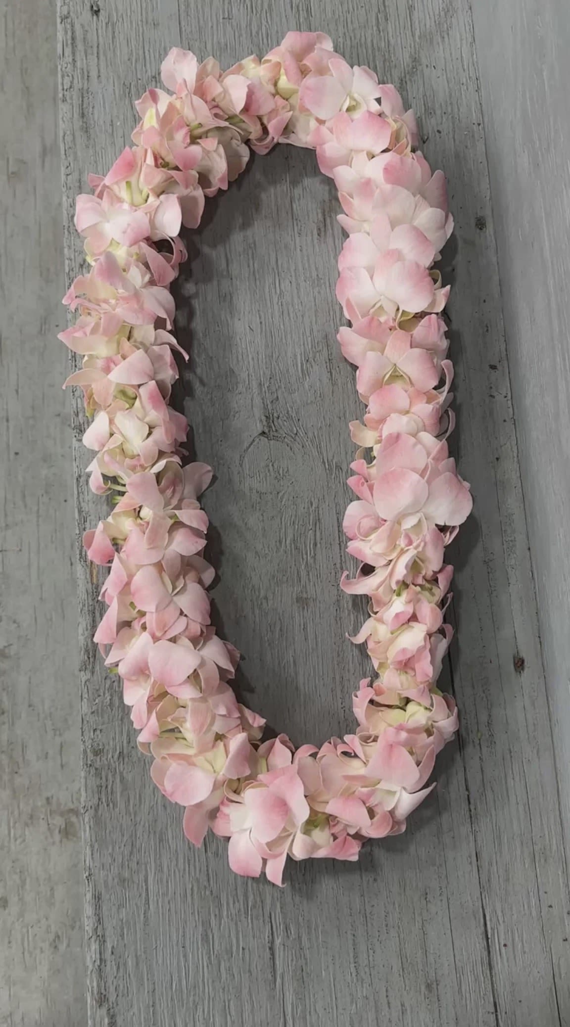 Pink Double Orchid Lei  - Pink double lei