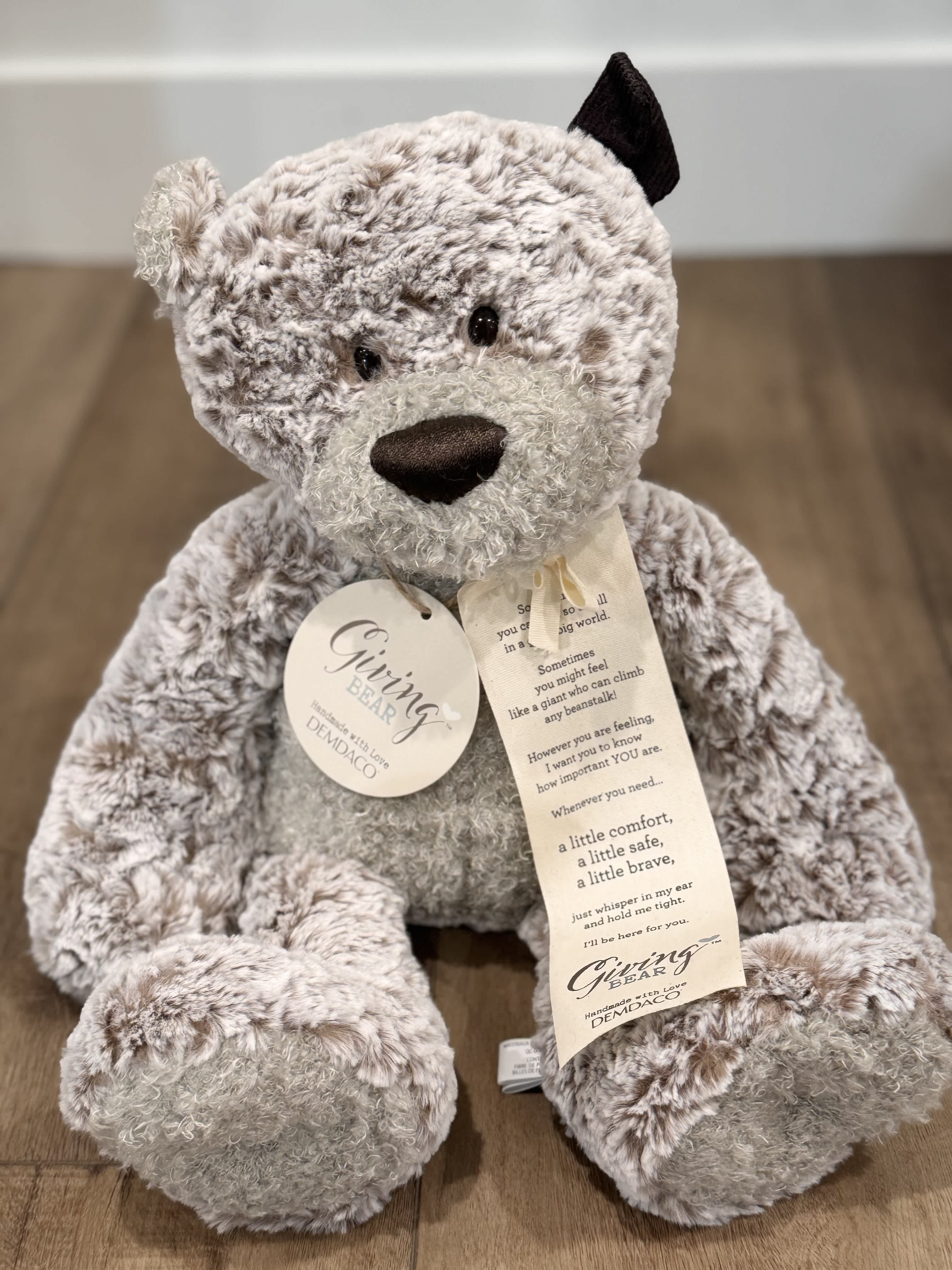 The Giving Bear  - Soft Plush Textured bear by Demdaco. 