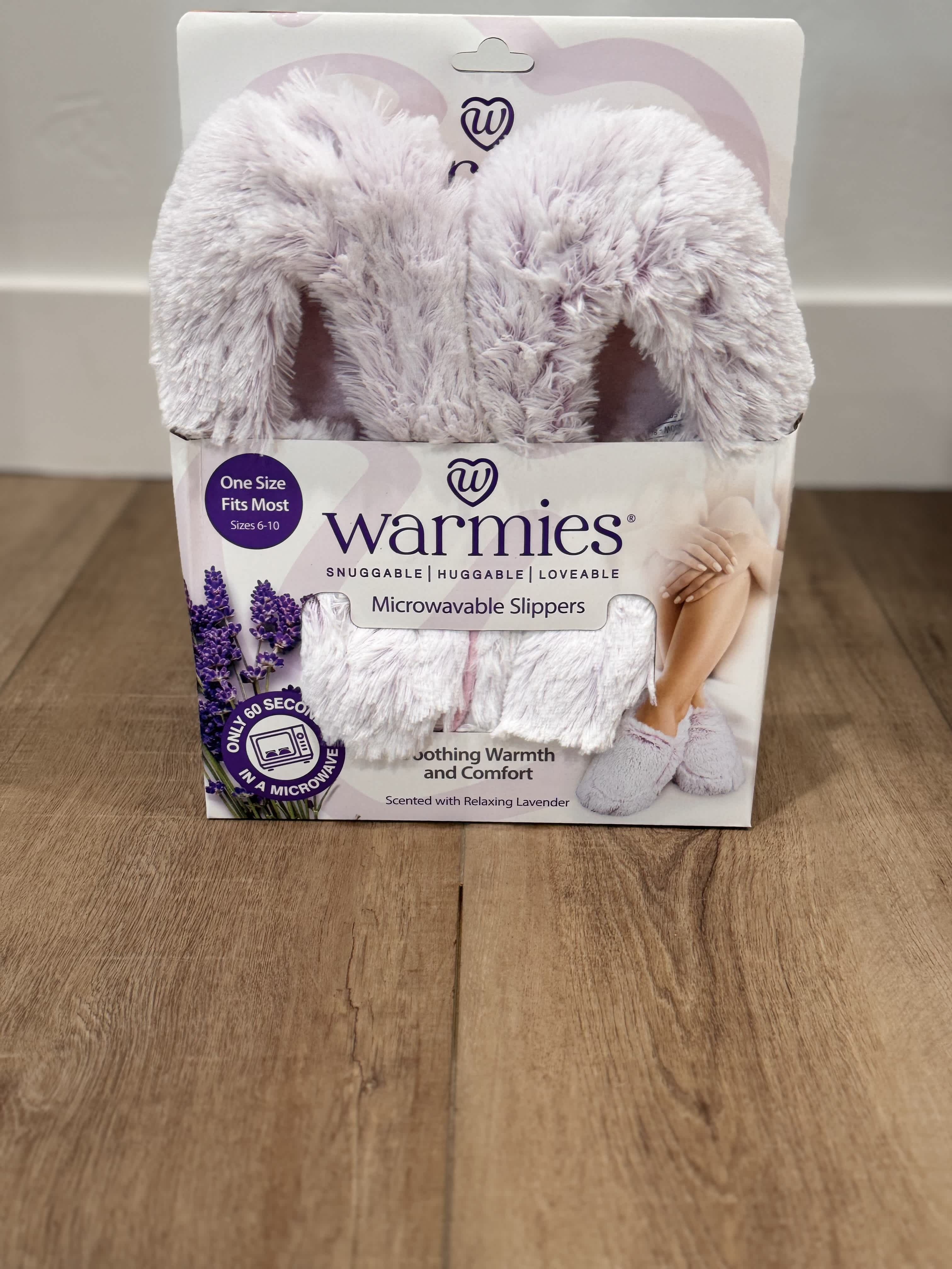 Warmie Slippers Light Lavendar - One Size Slippers! You put them in the microwave! The perfect Gift. 