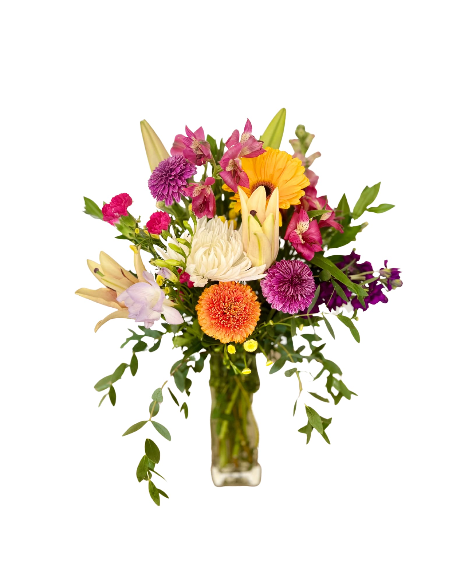 The Colors of Spring  - A mix of beautiful flowers in a vase. 