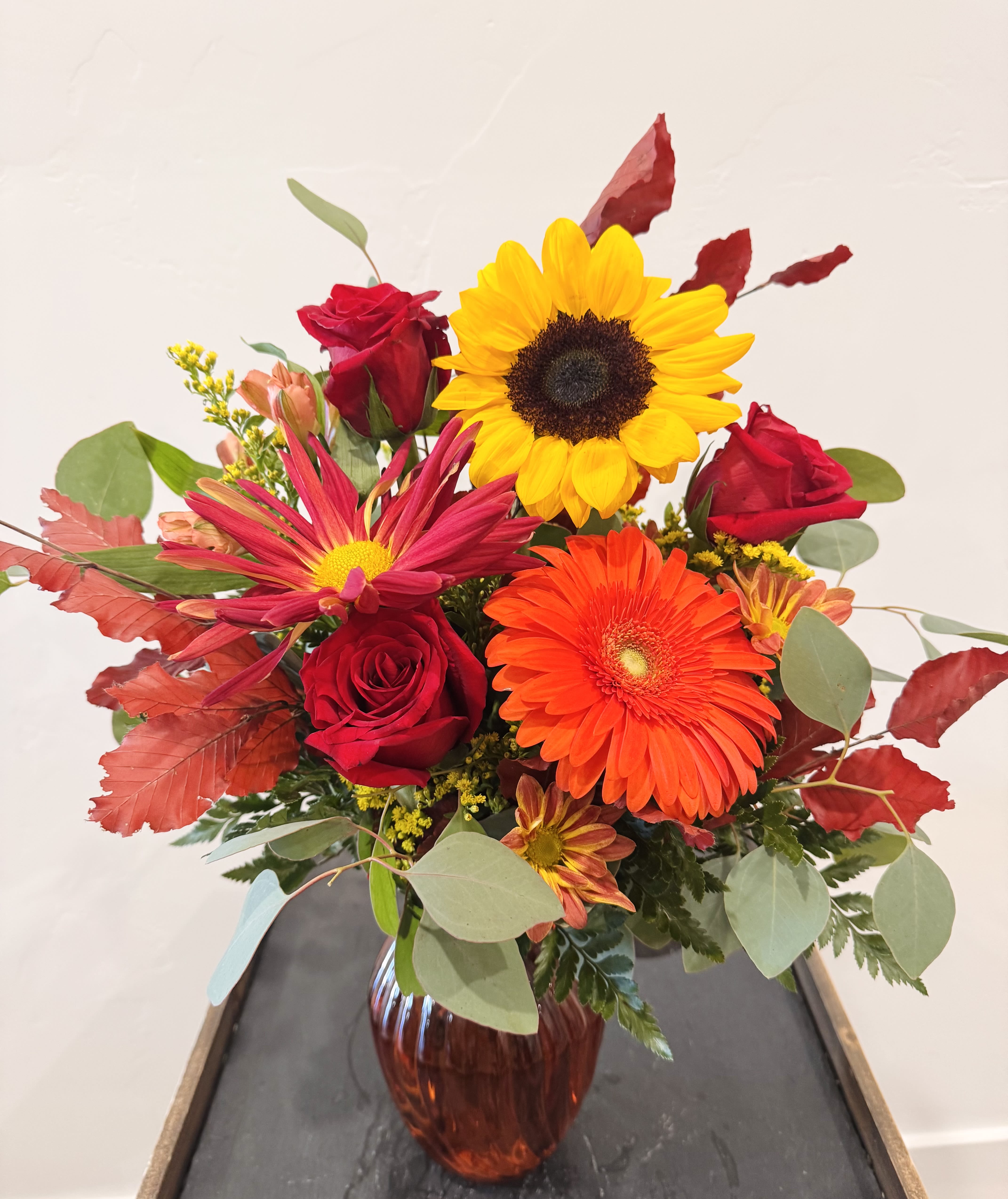 $50 Custom Floral arrangement.  - A beautiful mix of flowers in a vase. 