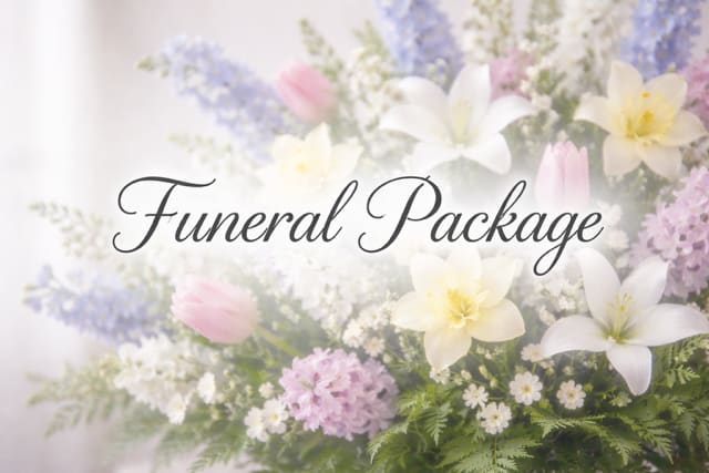 Funeral Package  - Standing Aisle Spray A tall floral arrangement displayed on an easel along the aisle, creating an elegant and respectful tribute during the service.  Half Casket Spray A large floral arrangement placed on top of the casket, serving as the main tribute chosen by the family.  One-Sided Arrangement A full floral display placed on the floor near the casket, altar, or memorial area to add beauty and honor the loved one. ******( This flower package would require an 8-day notice)******