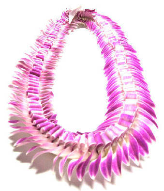 Butterfly Orchid Lei - Light Purple Fancy Orchid Lei