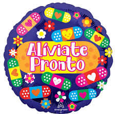 17" AlÍviate Pronto Mylar - Select this mylar that reads "AlÍviate Pronto" that translates in English to Get Well Soon.