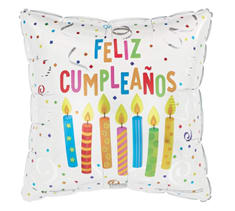 Feliz Cumpleaños - Select this fun spanish birthday mylar with candles.