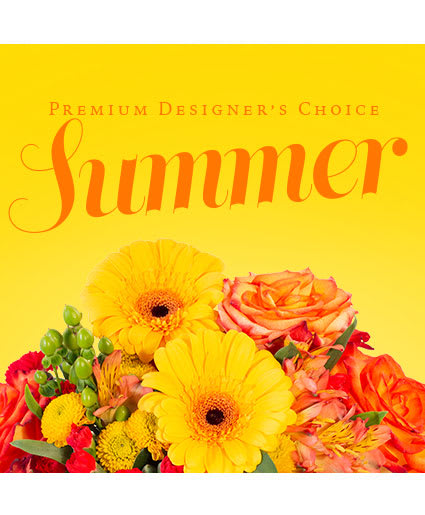 Bright mixed bouquet with yellow gerbera daisies and orange roses
