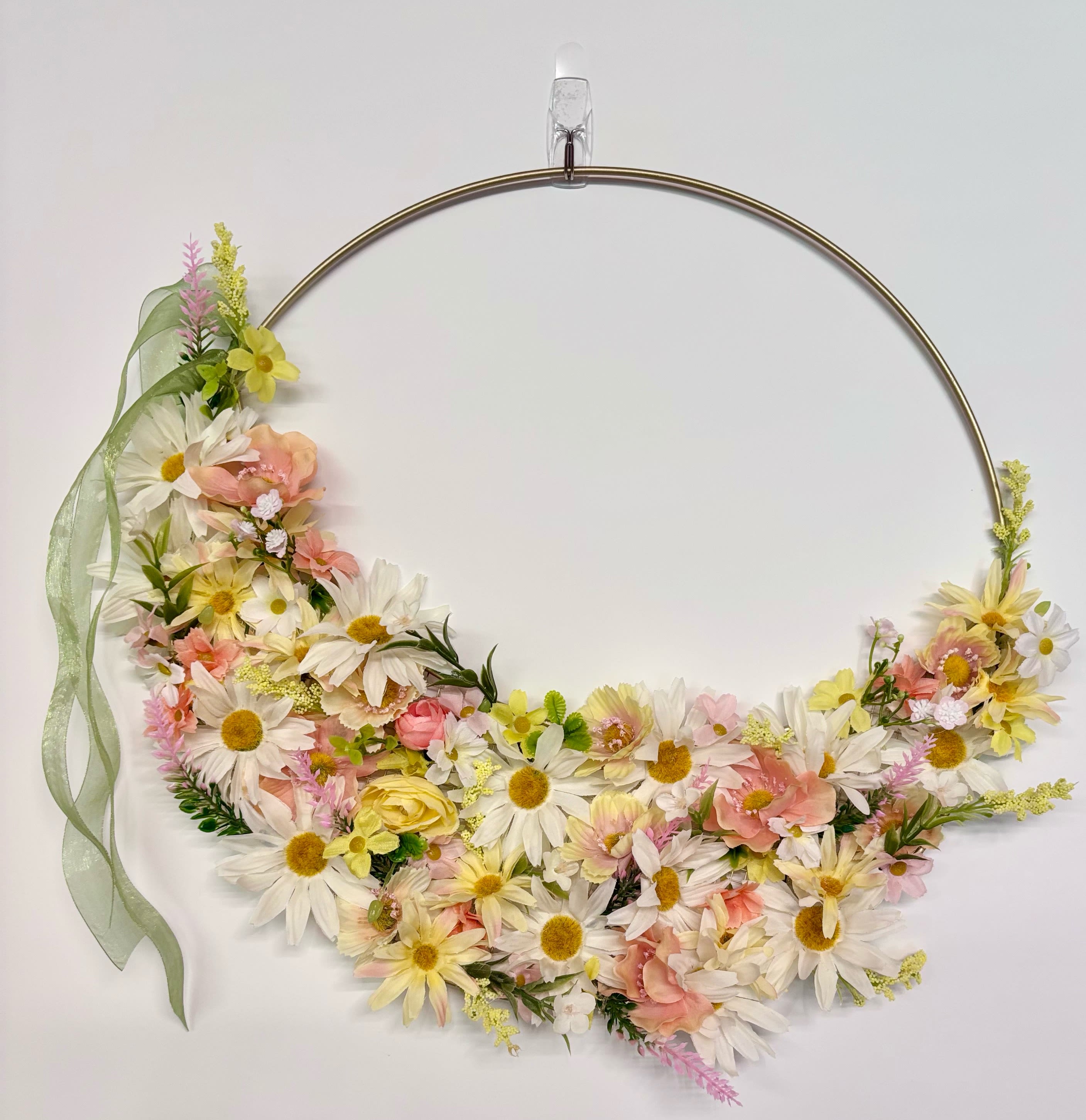 Silk Flower Wreath - sale - One of a kind, a freshly handcrafted flower wreath for door or wall, made with quality silk flowers, as a long lasting gift.